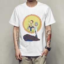 Load image into Gallery viewer, Men's T-shirt crewneck loose rick and morty printed  T shirt 2019 new casual mens tshirt tops free shiping