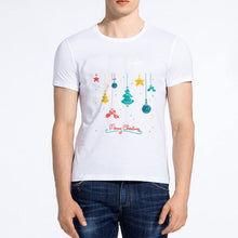 Load image into Gallery viewer, Showtly  Fashion T-shirt men's cartoon Santa Claus short-sleeved shirt Christmas T-shirt round neck cotton loose shirt men's tee