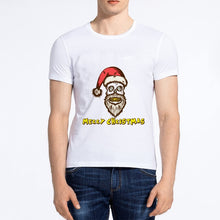 Load image into Gallery viewer, Showtly  Fashion T-shirt men's cartoon Santa Claus short-sleeved shirt Christmas T-shirt round neck cotton loose shirt men's tee