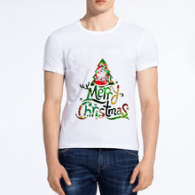Load image into Gallery viewer, Showtly  Fashion T-shirt men's cartoon Santa Claus short-sleeved shirt Christmas T-shirt round neck cotton loose shirt men's tee