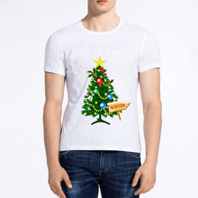 Load image into Gallery viewer, Showtly  Fashion T-shirt men's cartoon Santa Claus short-sleeved shirt Christmas T-shirt round neck cotton loose shirt men's tee