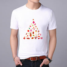 Load image into Gallery viewer, Showtly  Fashion T-shirt men's cartoon Santa Claus short-sleeved shirt Christmas T-shirt round neck cotton loose shirt men's tee