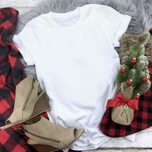 Load image into Gallery viewer, WVIOCE Cute Reindeer T Shirt Women Fashion Christmas Harajuku Short Sleeve T-shirt White Suitable All Seasons Tshirt Tops